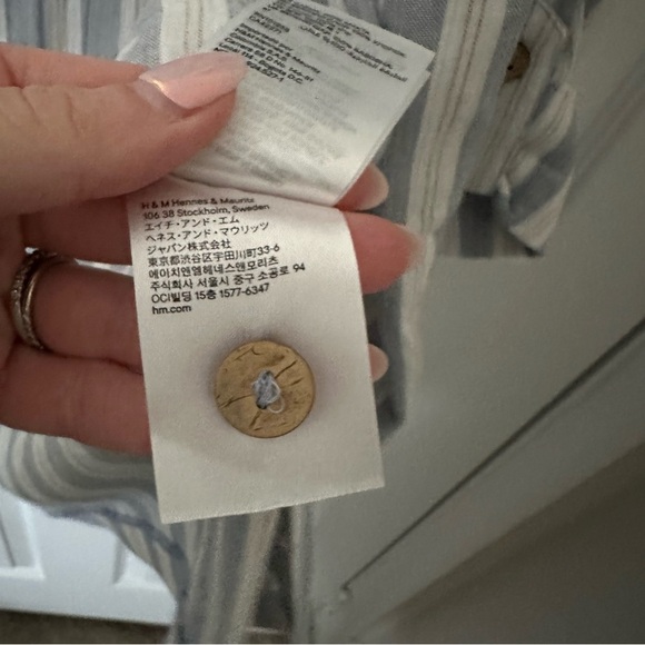 Blue and White Striped Blazer - Picture 7 of 8